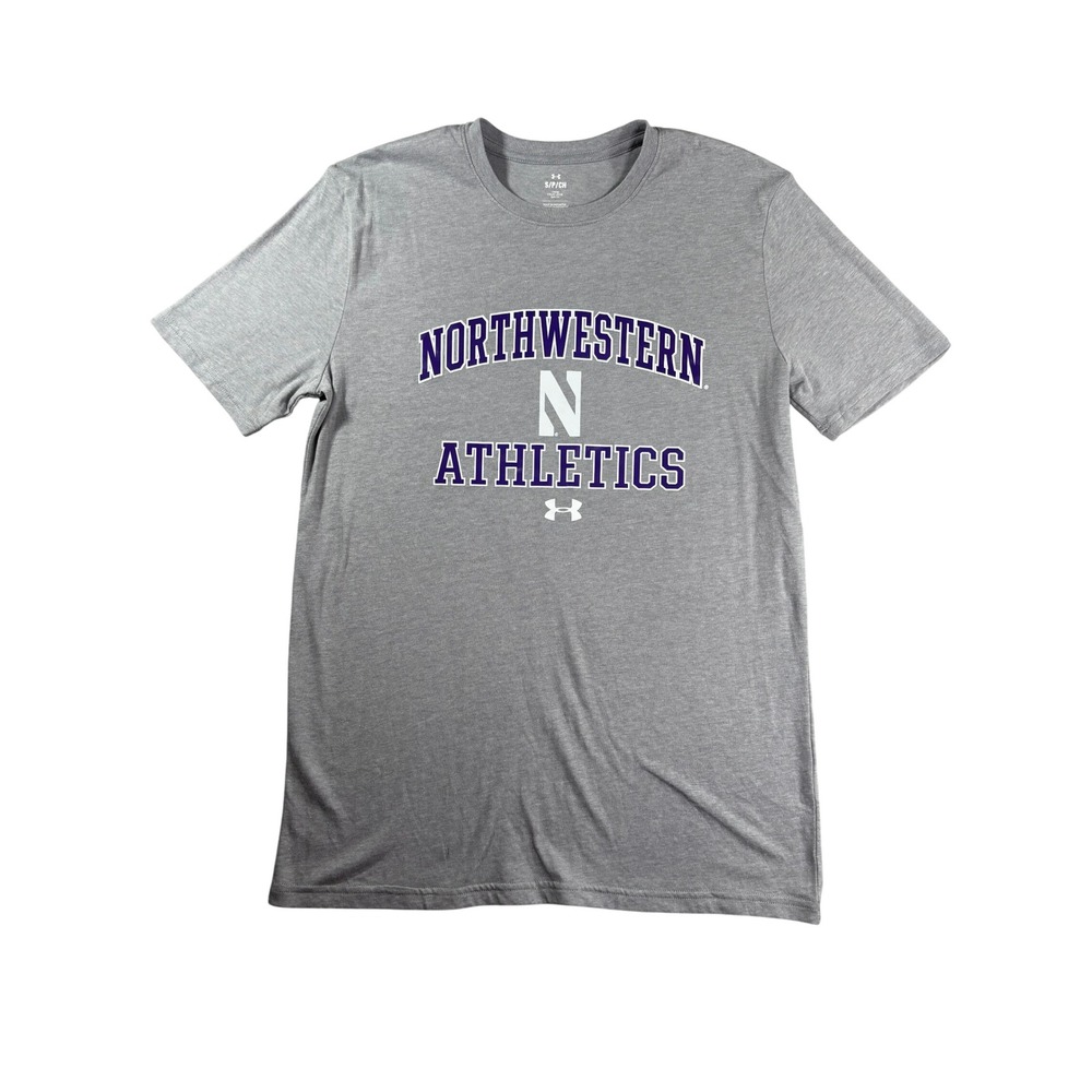 Under Armour Northwestern Athletics Gray T-Shirt Mens Small Loose Fit